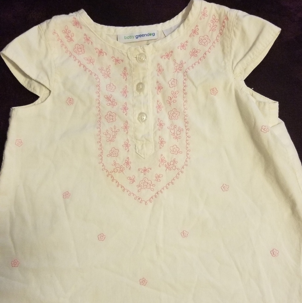 White dress w/ embroidery